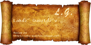Lakó Gusztáv névjegykártya