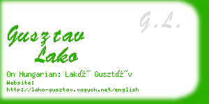 gusztav lako business card